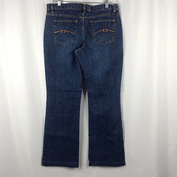 Columbia Lean Boot Cut Jeans Womens Size 12 Dark Wash Denim 34x31 - Picture 2 of 8